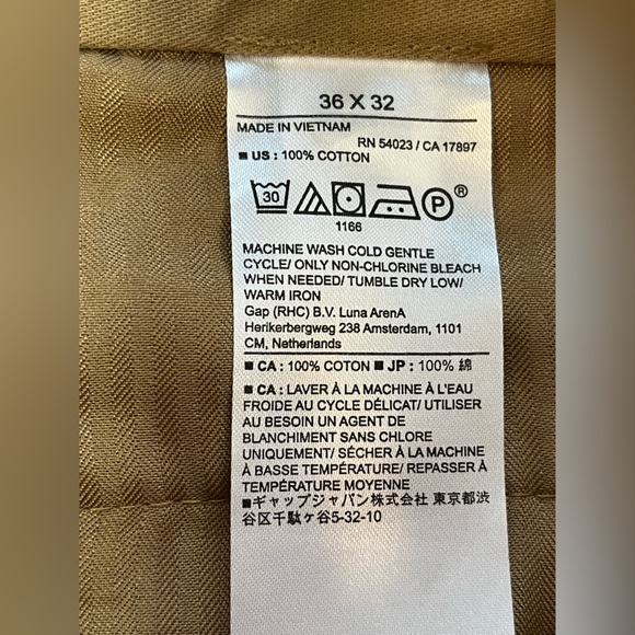 Banana Republic Men’s Tailored Fit Khaki Dress Pants Office Trousers 36/32 NWT - Picture 10 of 10